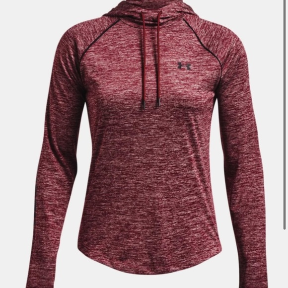 UNDER ARMOUR WOMEN  VELOCITY WORDMARK HOODIE SHIRT MAROON SZ medium​​​ - Picture 12 of 12